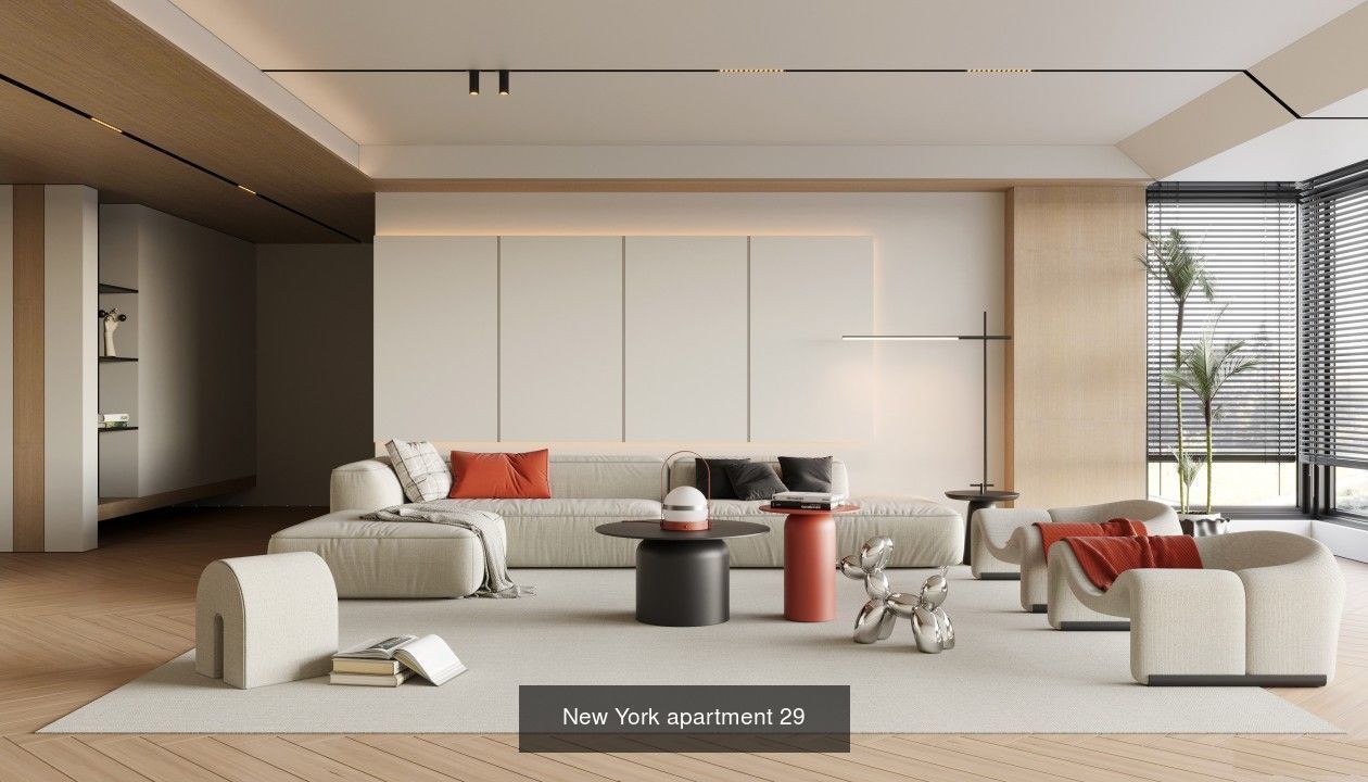 Interior furniture-bedroom furniture-apartment living room 3D Model Collection_31