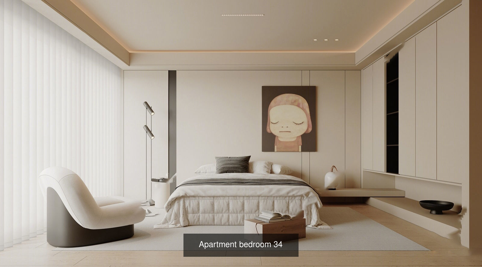 Interior furniture-bedroom furniture-apartment living room 3D Model Collection_25