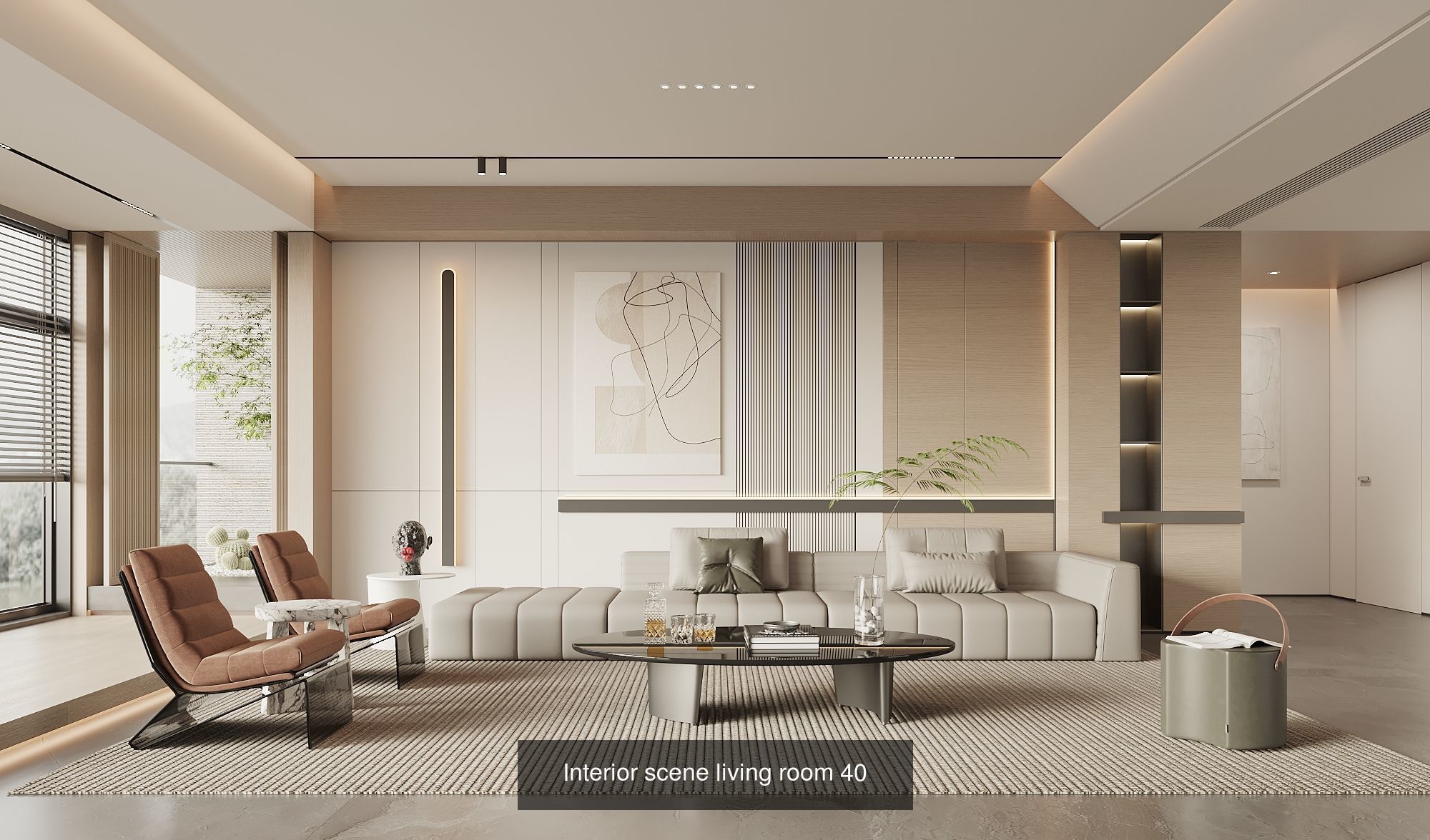 Interior furniture-bedroom furniture-apartment living room 3D Model Collection_18