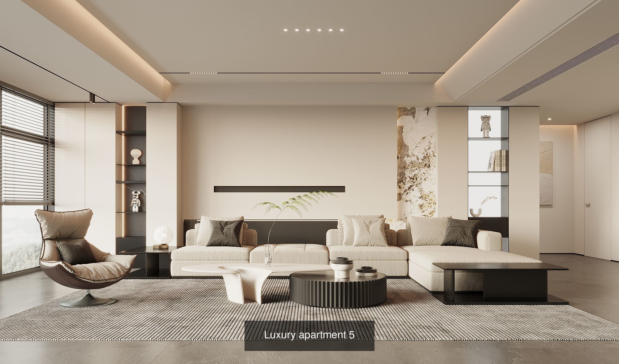 Interior furniture-bedroom furniture-apartment living room 3D Model Collection_8