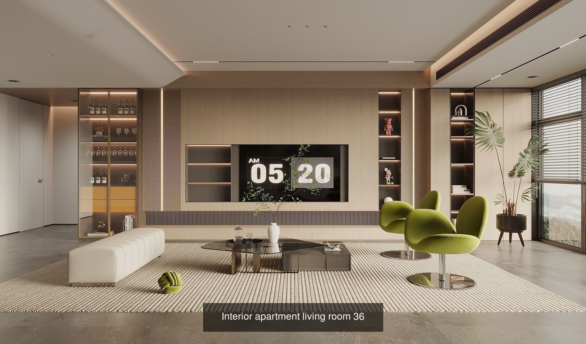 Interior furniture-bedroom furniture-apartment living room 3D Model Collection_23