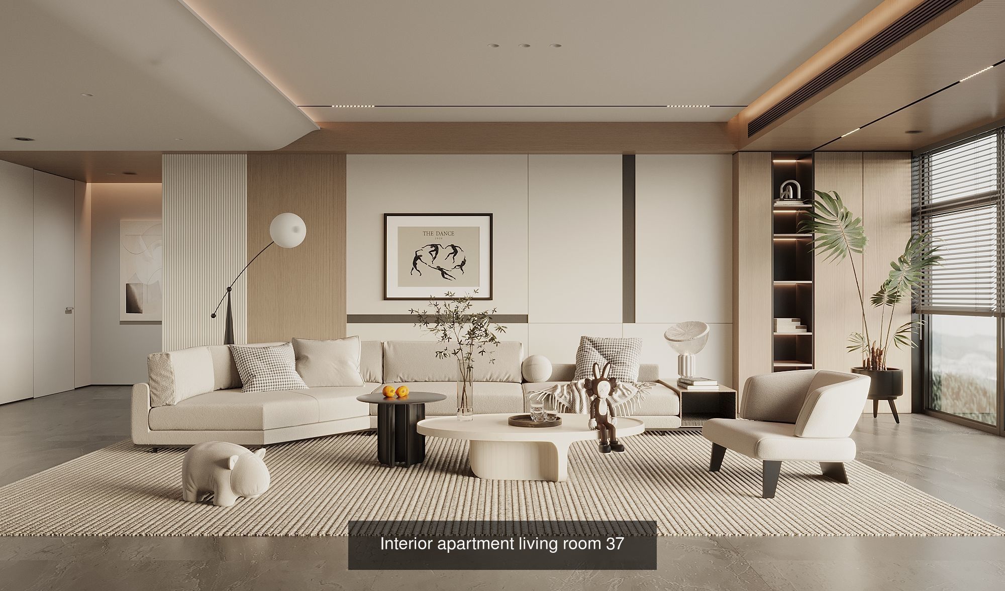 Interior furniture-bedroom furniture-apartment living room 3D Model Collection_22