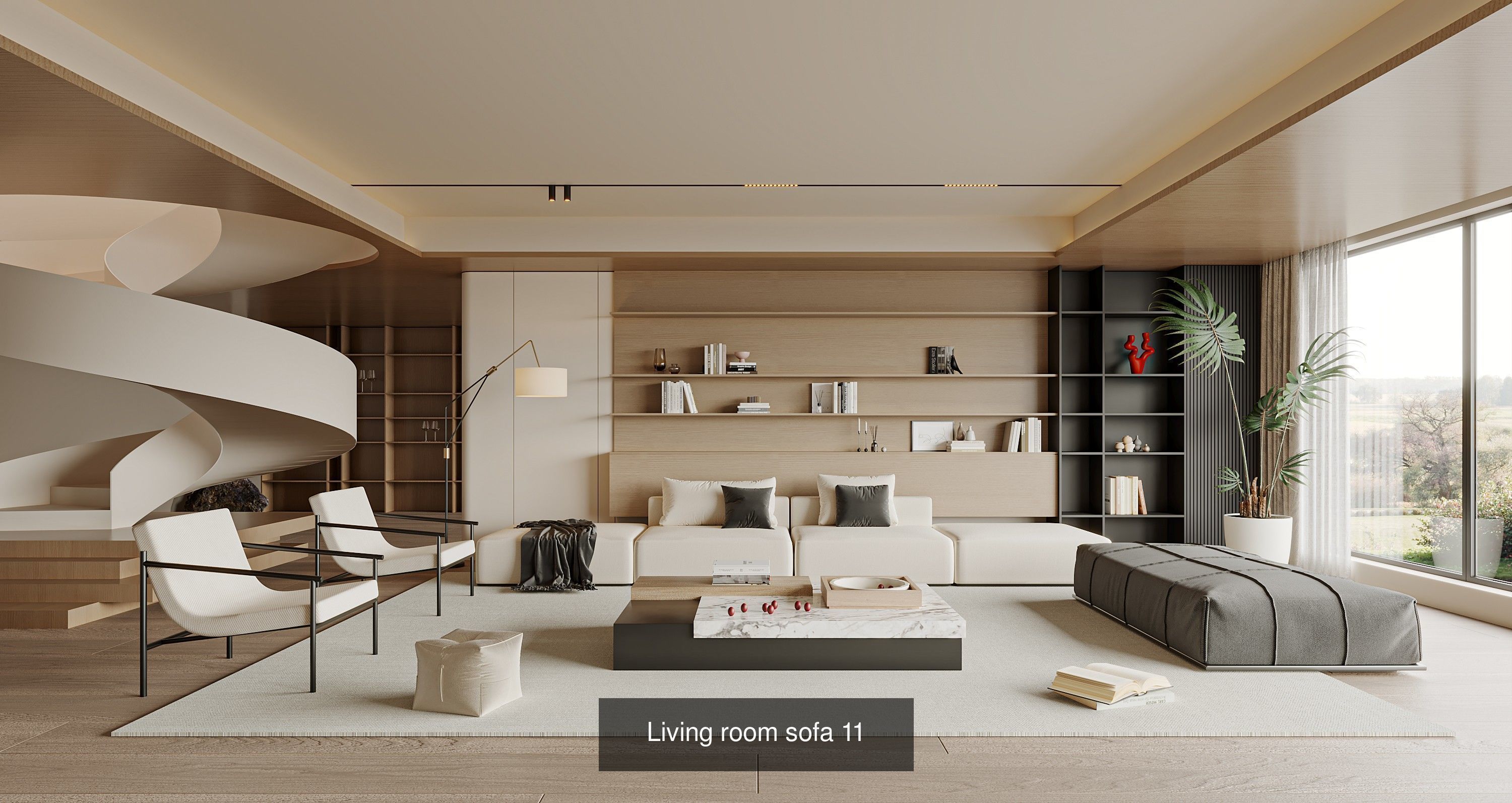 Interior furniture-bedroom furniture-apartment living room 3D Model Collection_50