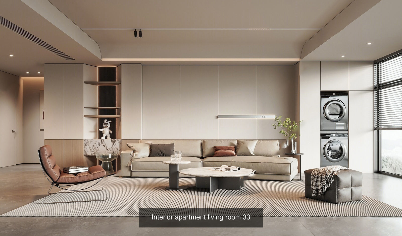 Interior furniture-bedroom furniture-apartment living room 3D Model Collection_26