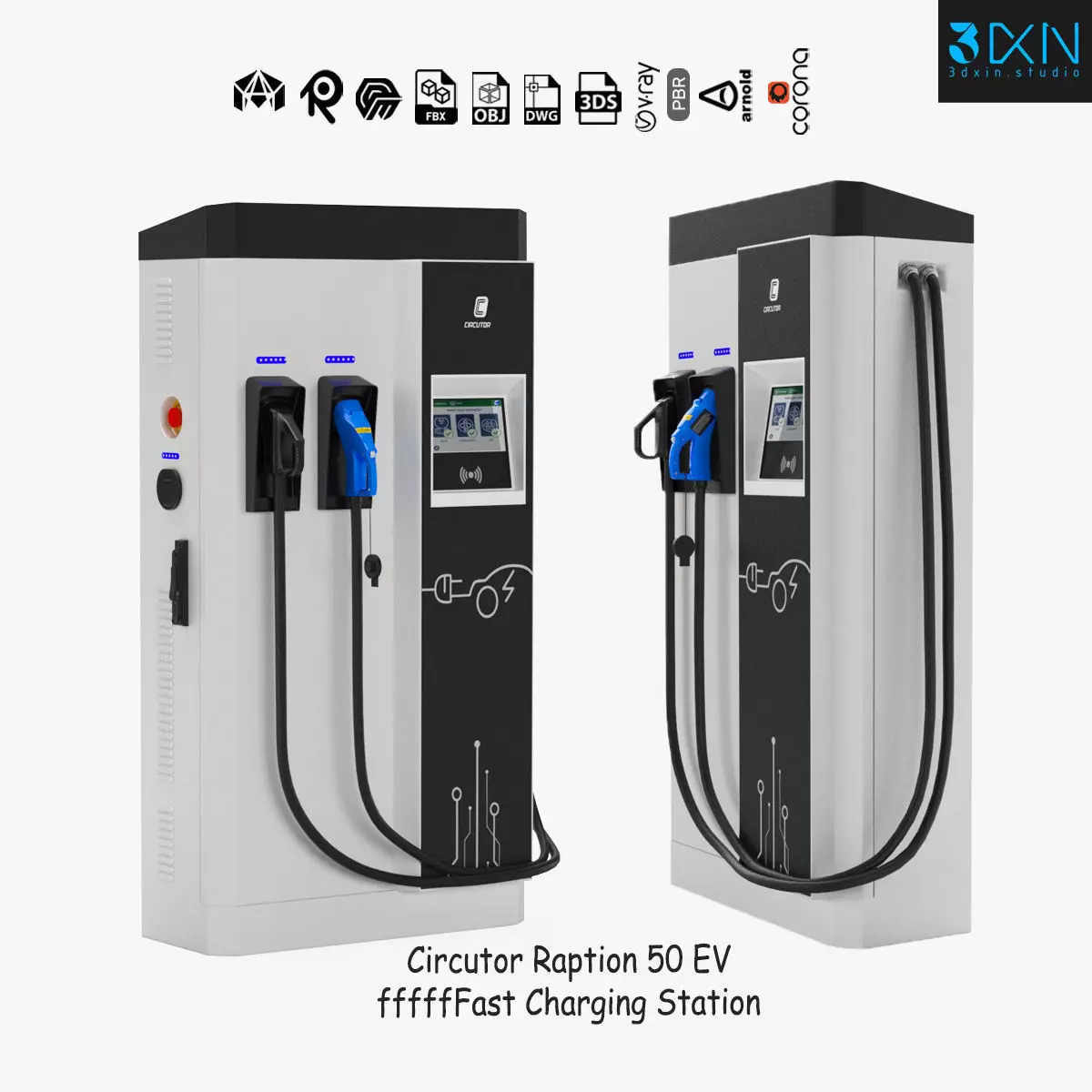 Circutor Raption 50 EV Fast Charging Station 3D model_0
