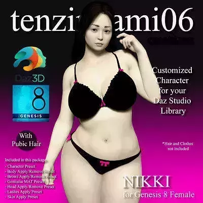 Nikki for Genesis 8 Female 3D model Nikki for Genesis 8 Female 3D model