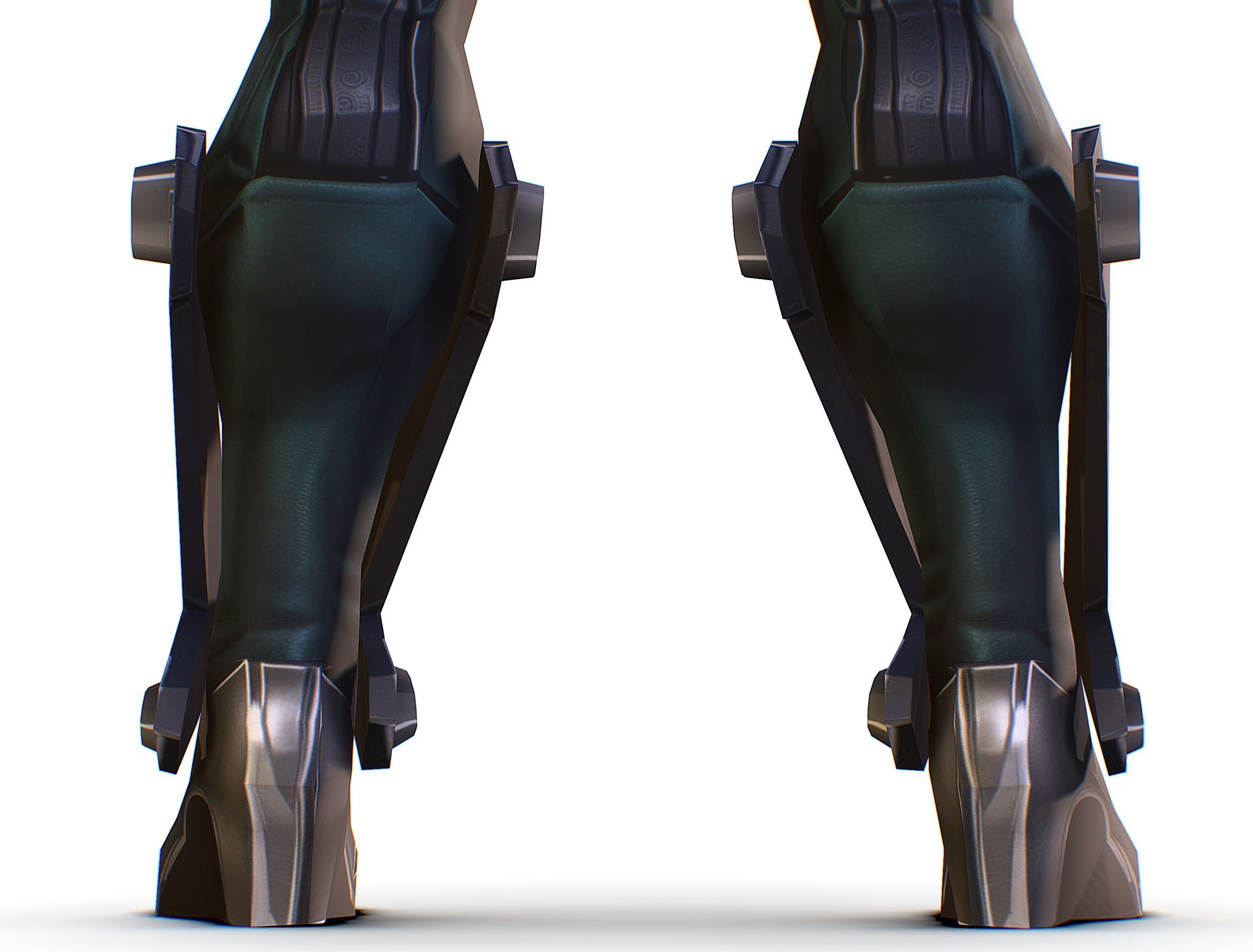 Cartoon Sci-Fi Cyborg Drone Trooper Soldier Low-poly 3D model_30