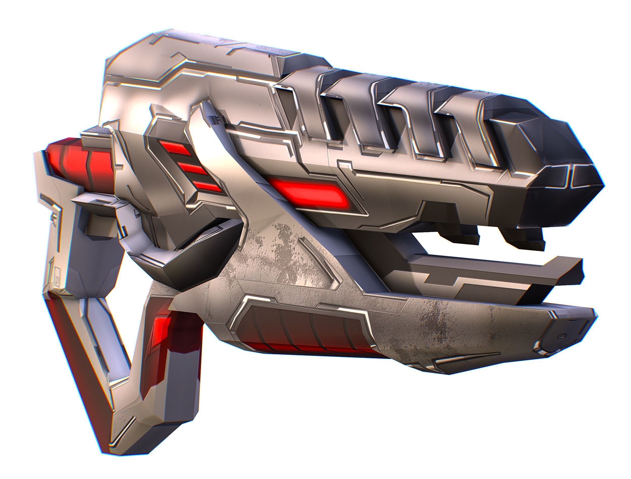 Cartoon Sci-Fi Cyborg Drone Trooper Soldier Low-poly 3D model_37