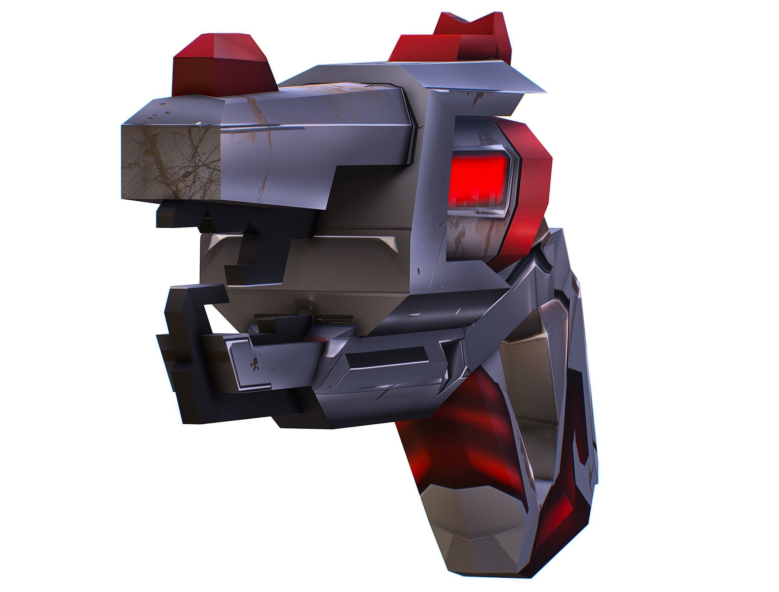 Cartoon Sci-Fi Cyborg Drone Trooper Soldier Low-poly 3D model_52