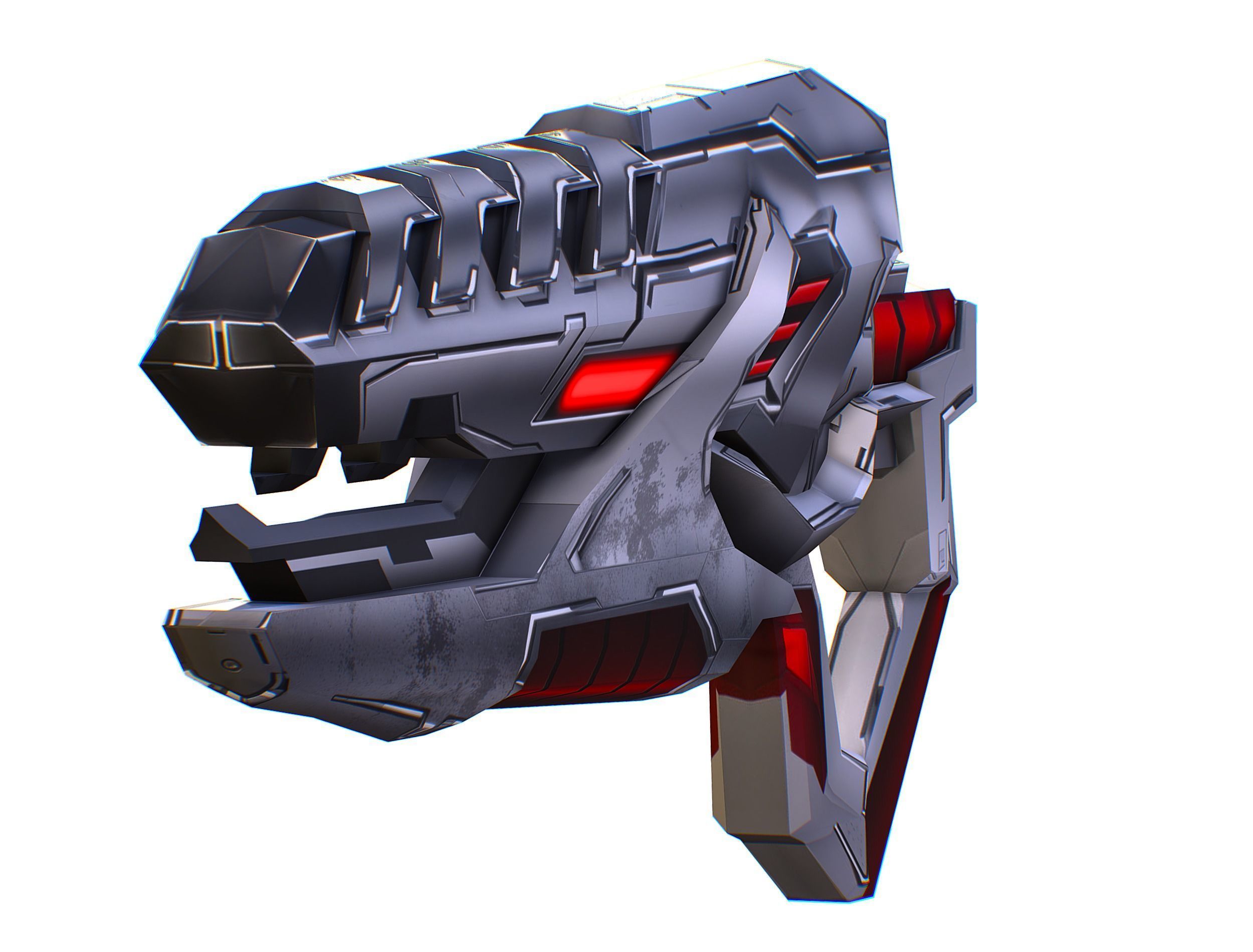 Cartoon Sci-Fi Cyborg Drone Trooper Soldier Low-poly 3D model_40