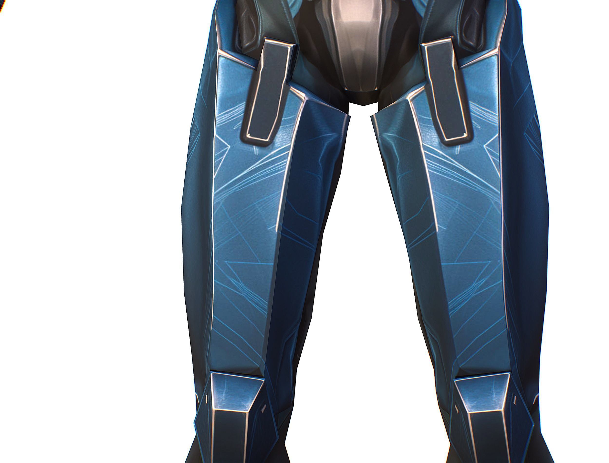 Cartoon Sci-Fi Cyborg Drone Trooper Soldier Low-poly 3D model_21