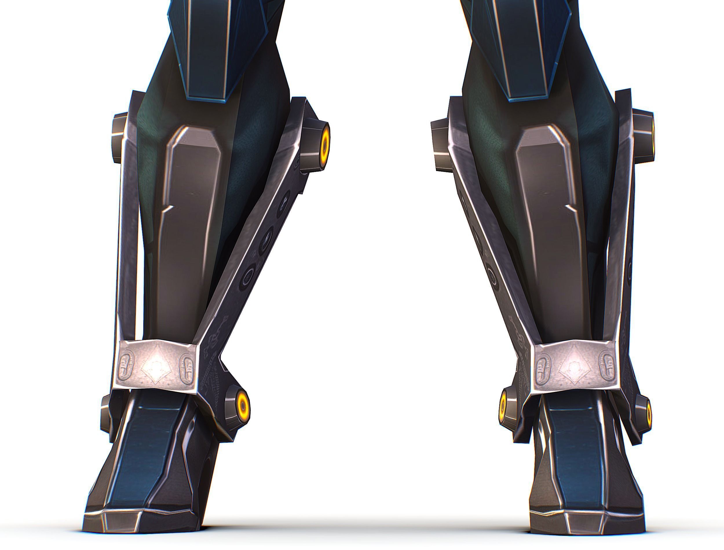 Cartoon Sci-Fi Cyborg Drone Trooper Soldier Low-poly 3D model_23