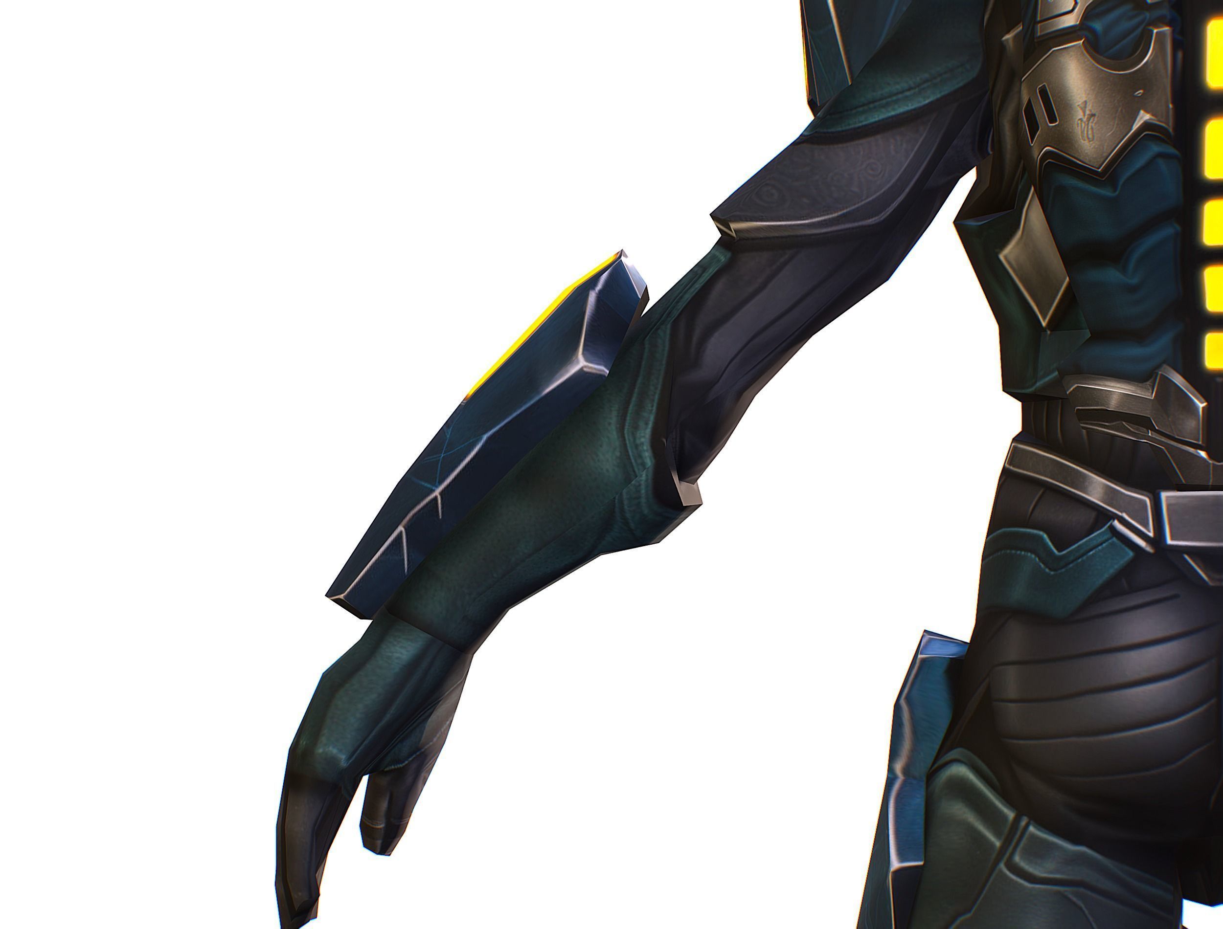 Cartoon Sci-Fi Cyborg Drone Trooper Soldier Low-poly 3D model_26