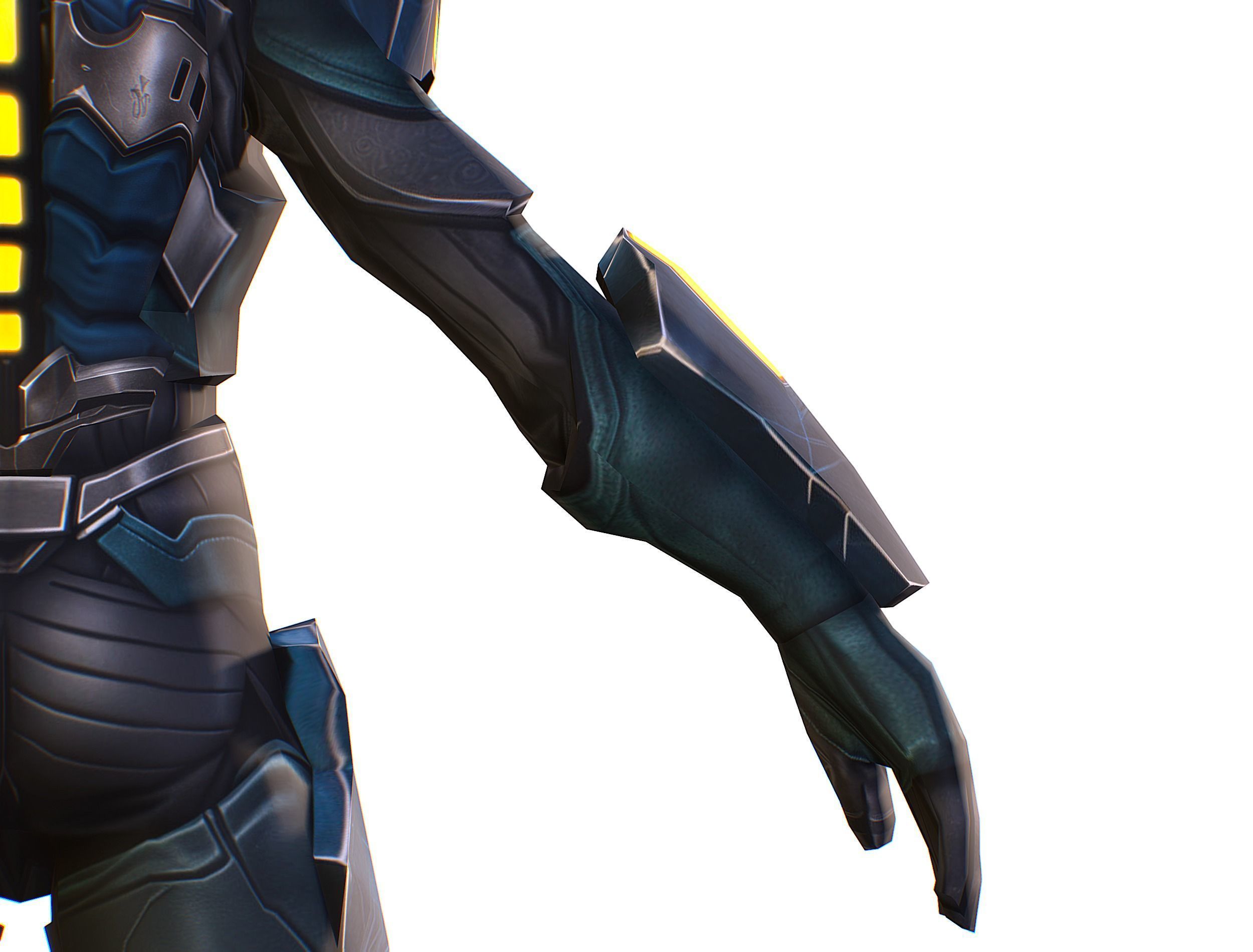 Cartoon Sci-Fi Cyborg Drone Trooper Soldier Low-poly 3D model_27