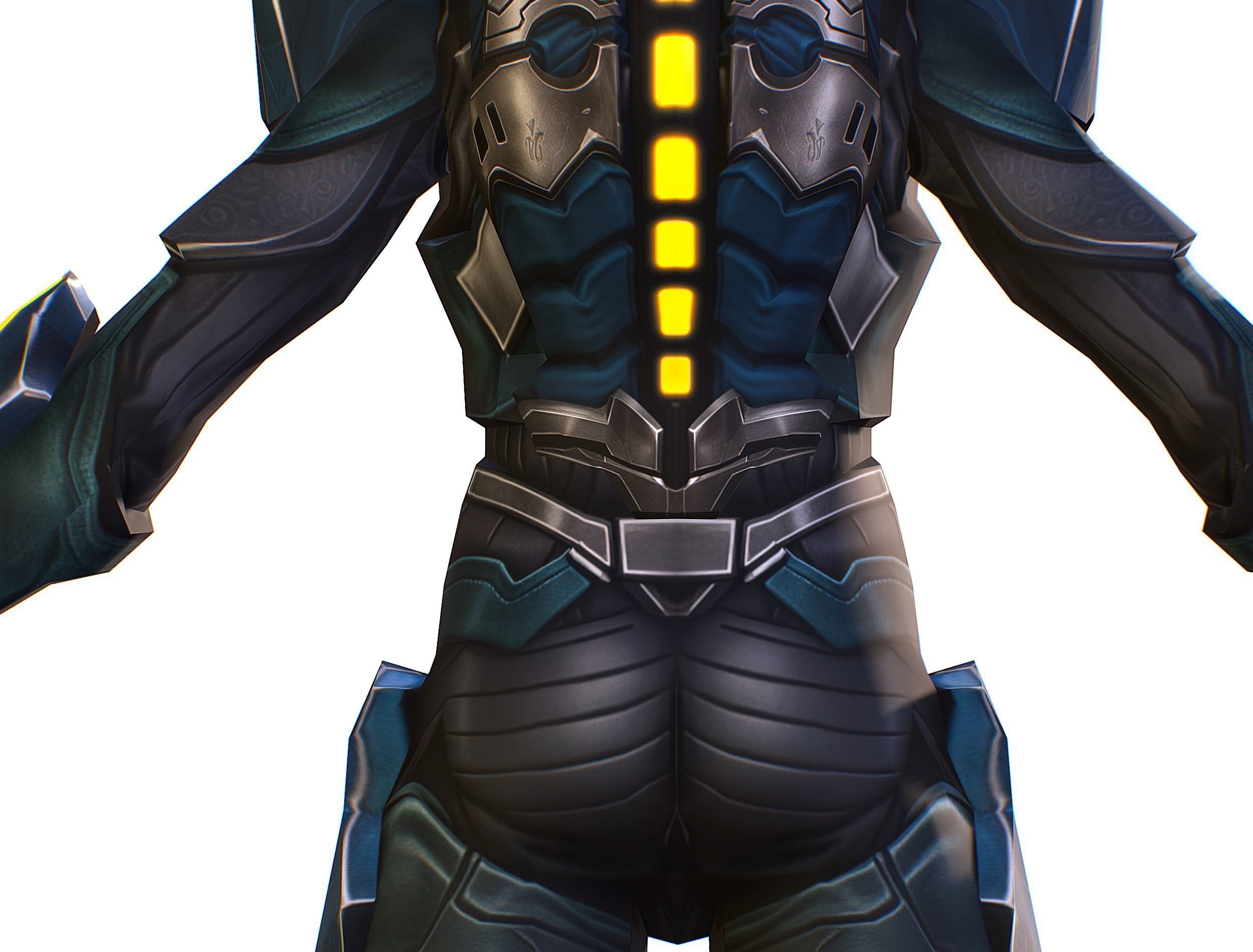 Cartoon Sci-Fi Cyborg Drone Trooper Soldier Low-poly 3D model_25