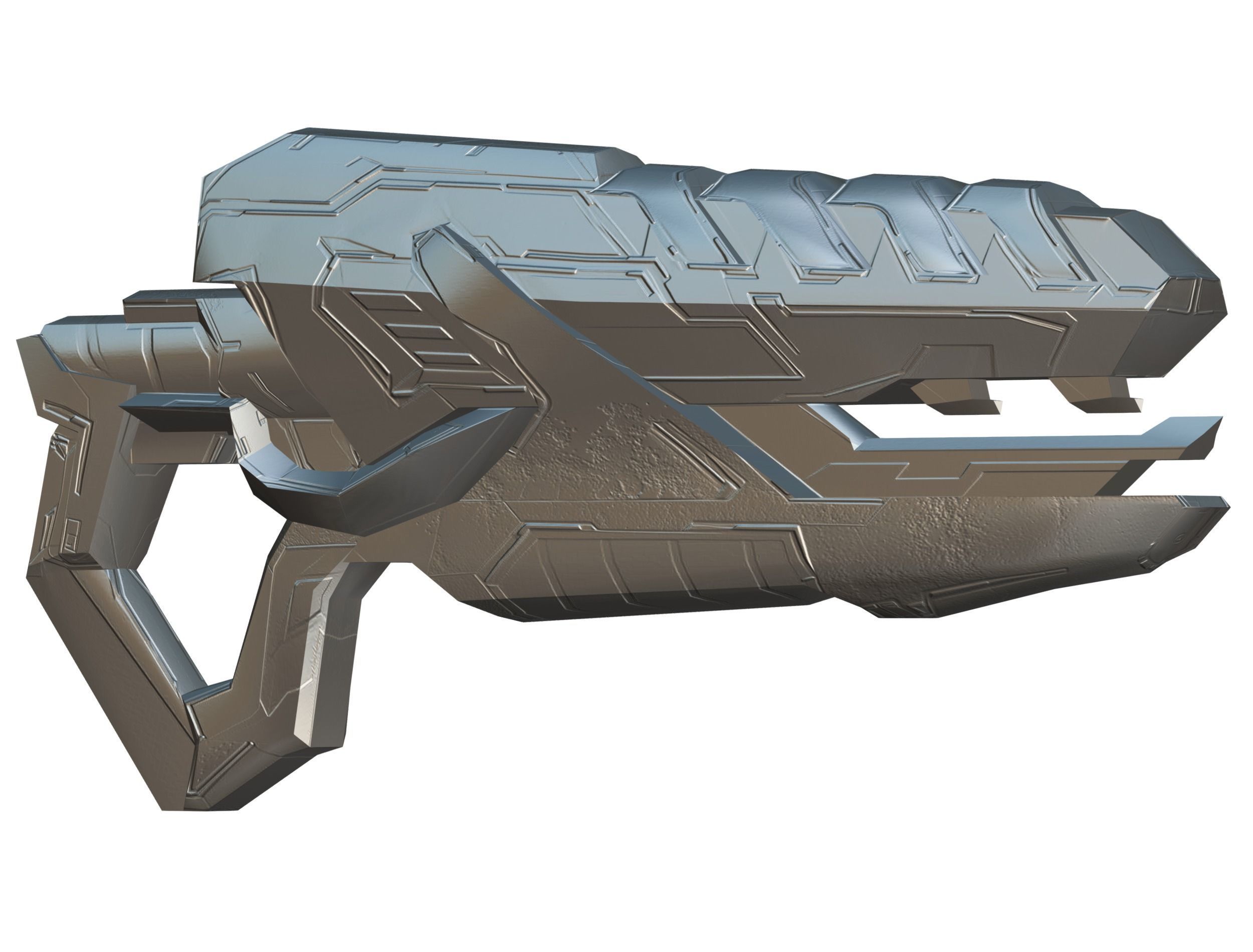 Cartoon Sci-Fi Cyborg Drone Trooper Soldier Low-poly 3D model_47