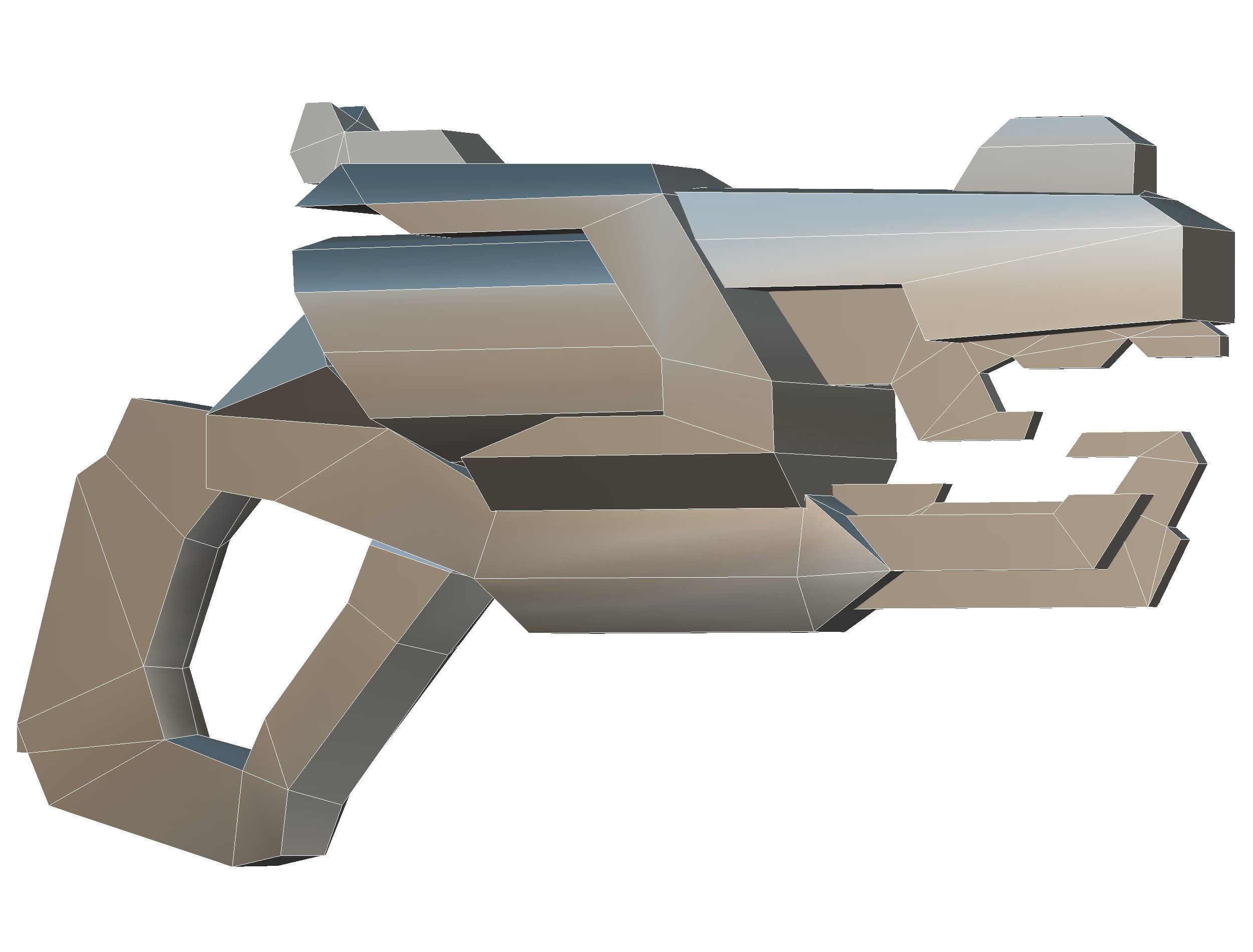 Cartoon Sci-Fi Cyborg Drone Trooper Soldier Low-poly 3D model_61