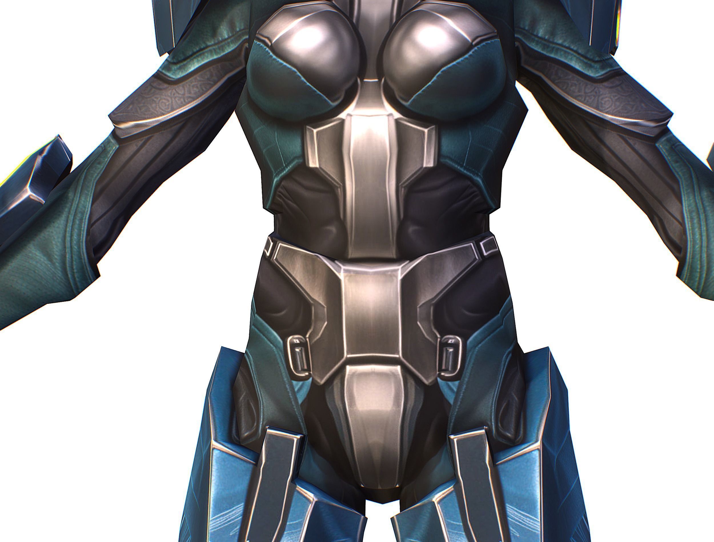 Cartoon Sci-Fi Cyborg Drone Trooper Soldier Low-poly 3D model_18