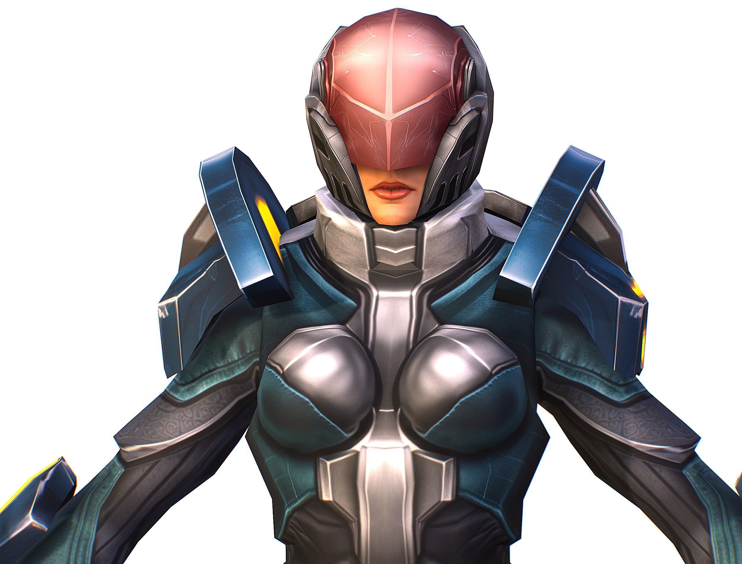 Cartoon Sci-Fi Cyborg Drone Trooper Soldier Low-poly 3D model_17