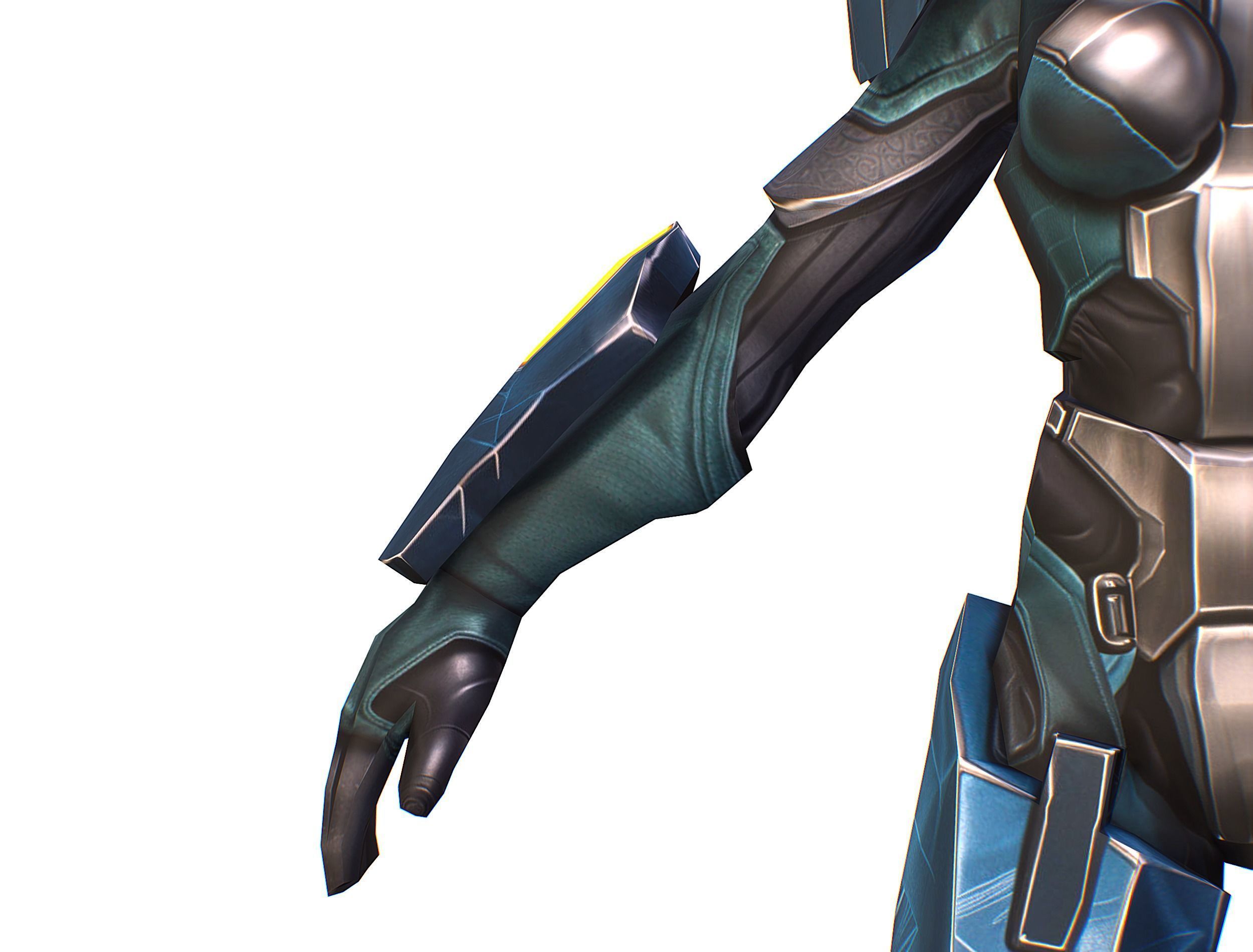 Cartoon Sci-Fi Cyborg Drone Trooper Soldier Low-poly 3D model_19