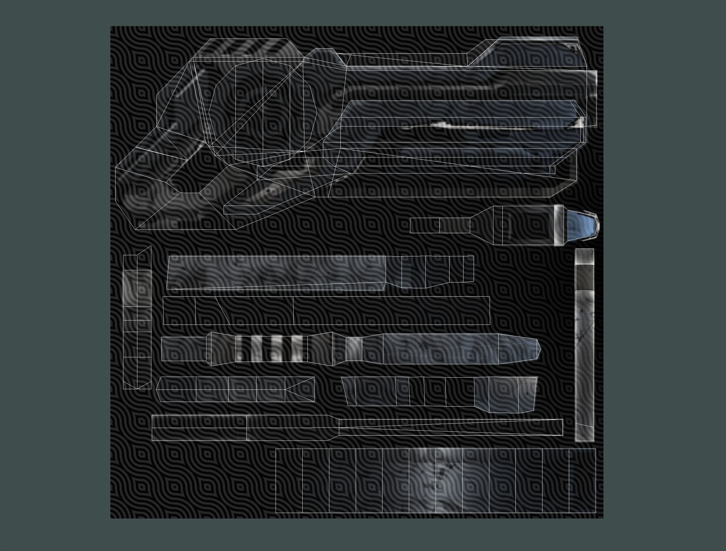 Weapons Set 4 Gun Pistol Assault rifle Sniper rifle machine gun 3D Model Collection_84