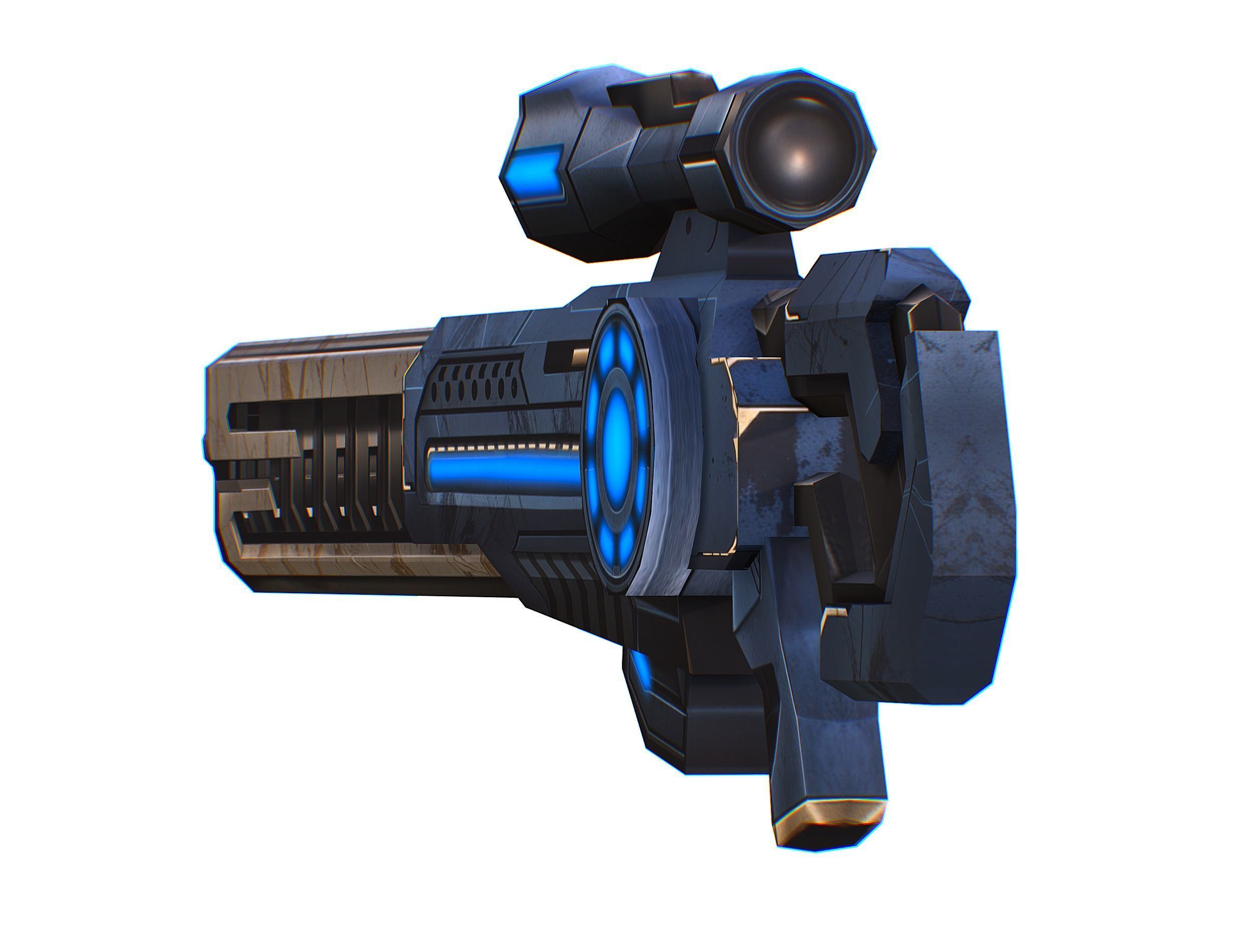 Weapons Set 4 Gun Pistol Assault rifle Sniper rifle machine gun 3D Model Collection_15