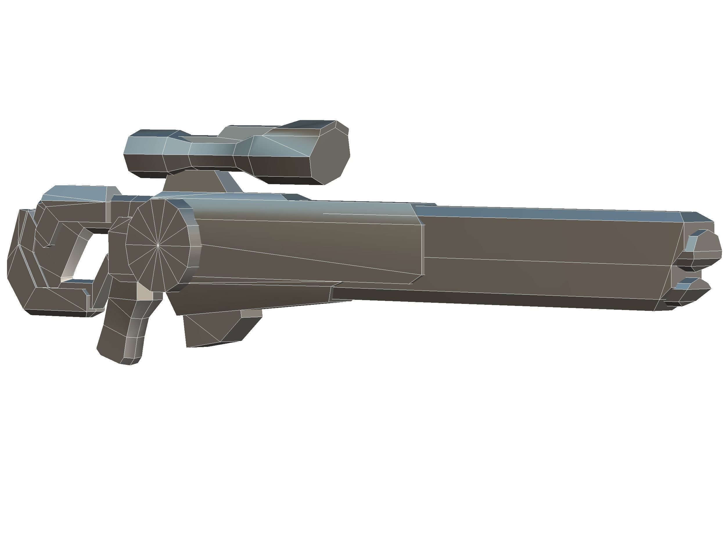 Weapons Set 4 Gun Pistol Assault rifle Sniper rifle machine gun 3D Model Collection_26