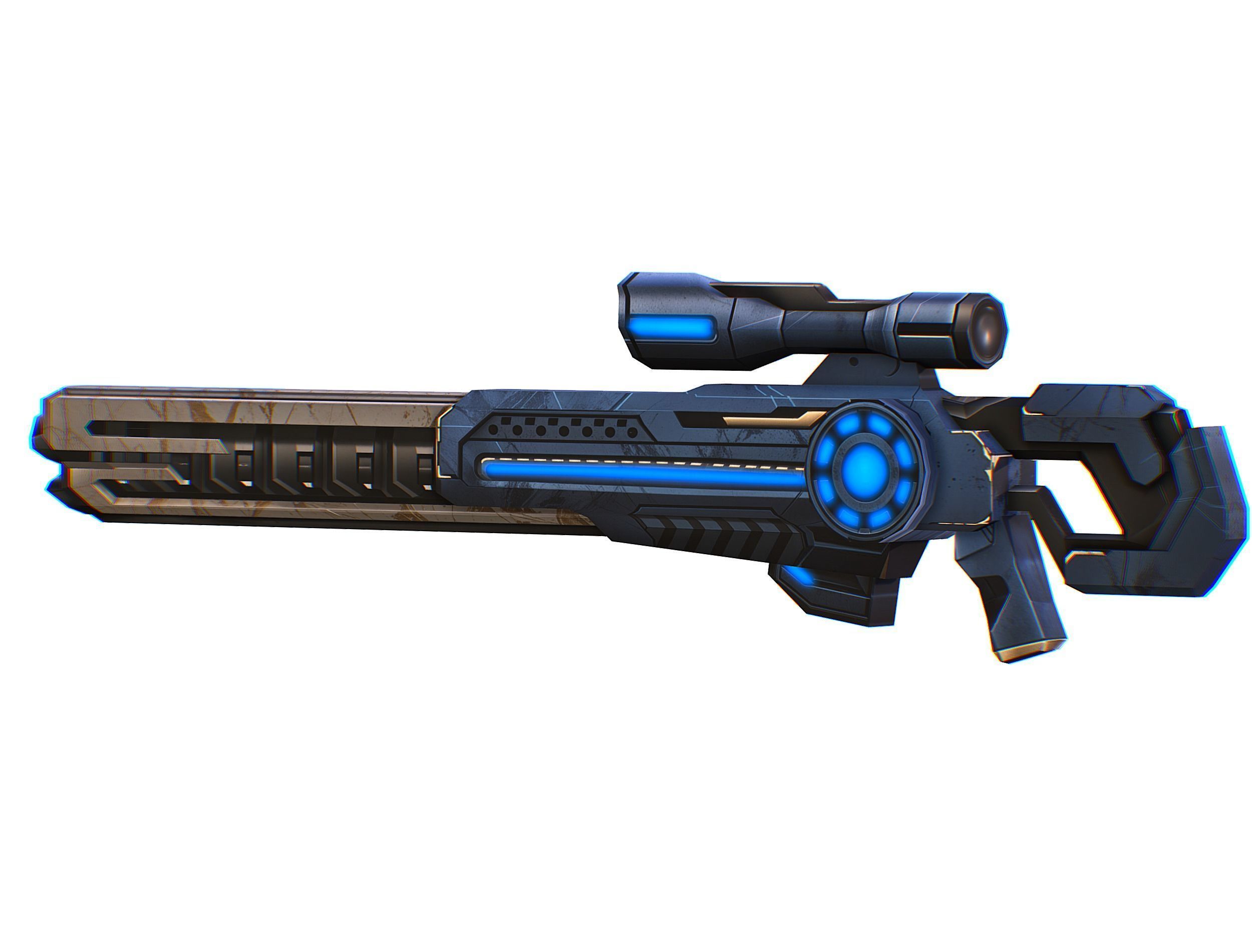 Weapons Set 4 Gun Pistol Assault rifle Sniper rifle machine gun 3D Model Collection_13