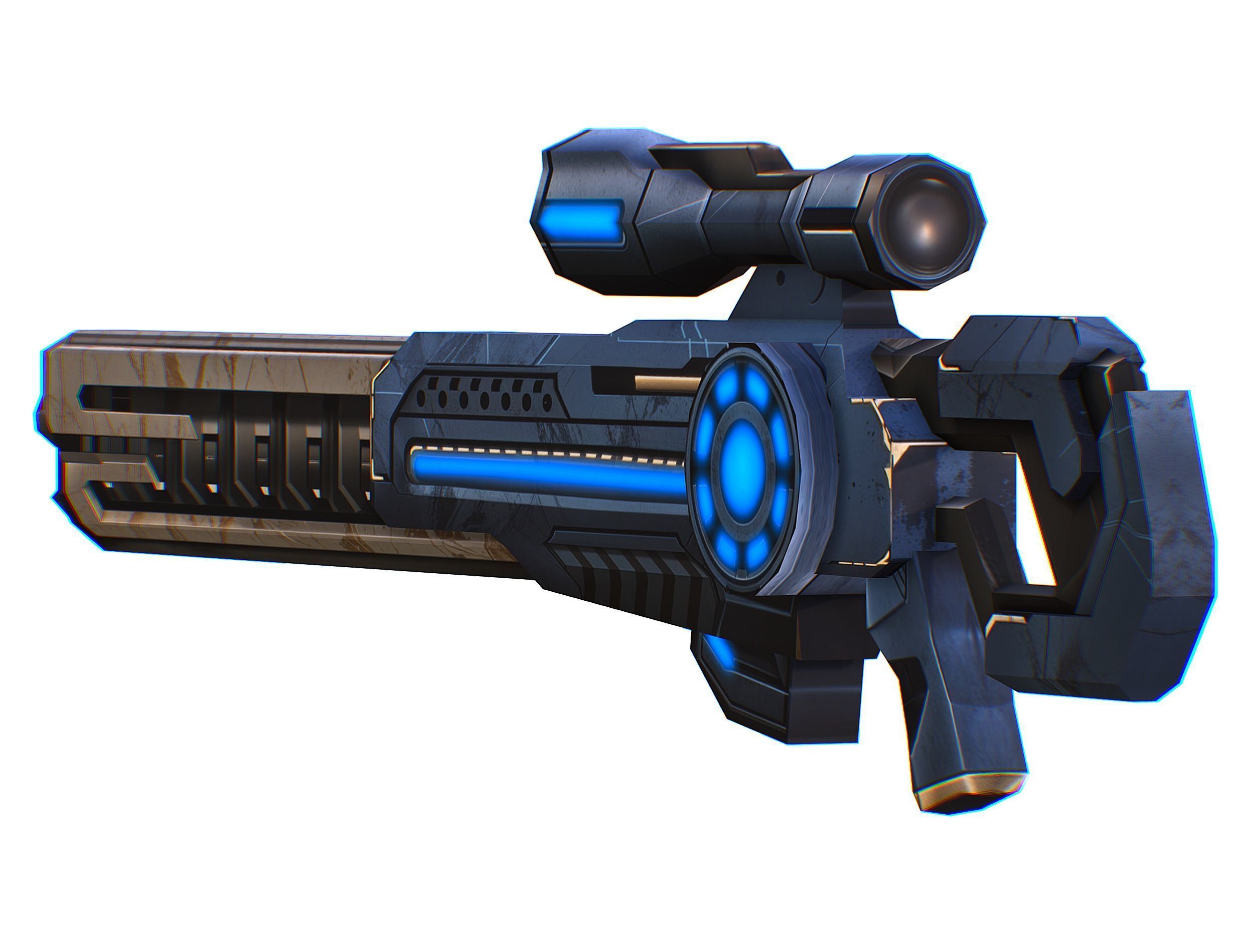 Weapons Set 4 Gun Pistol Assault rifle Sniper rifle machine gun 3D Model Collection_14