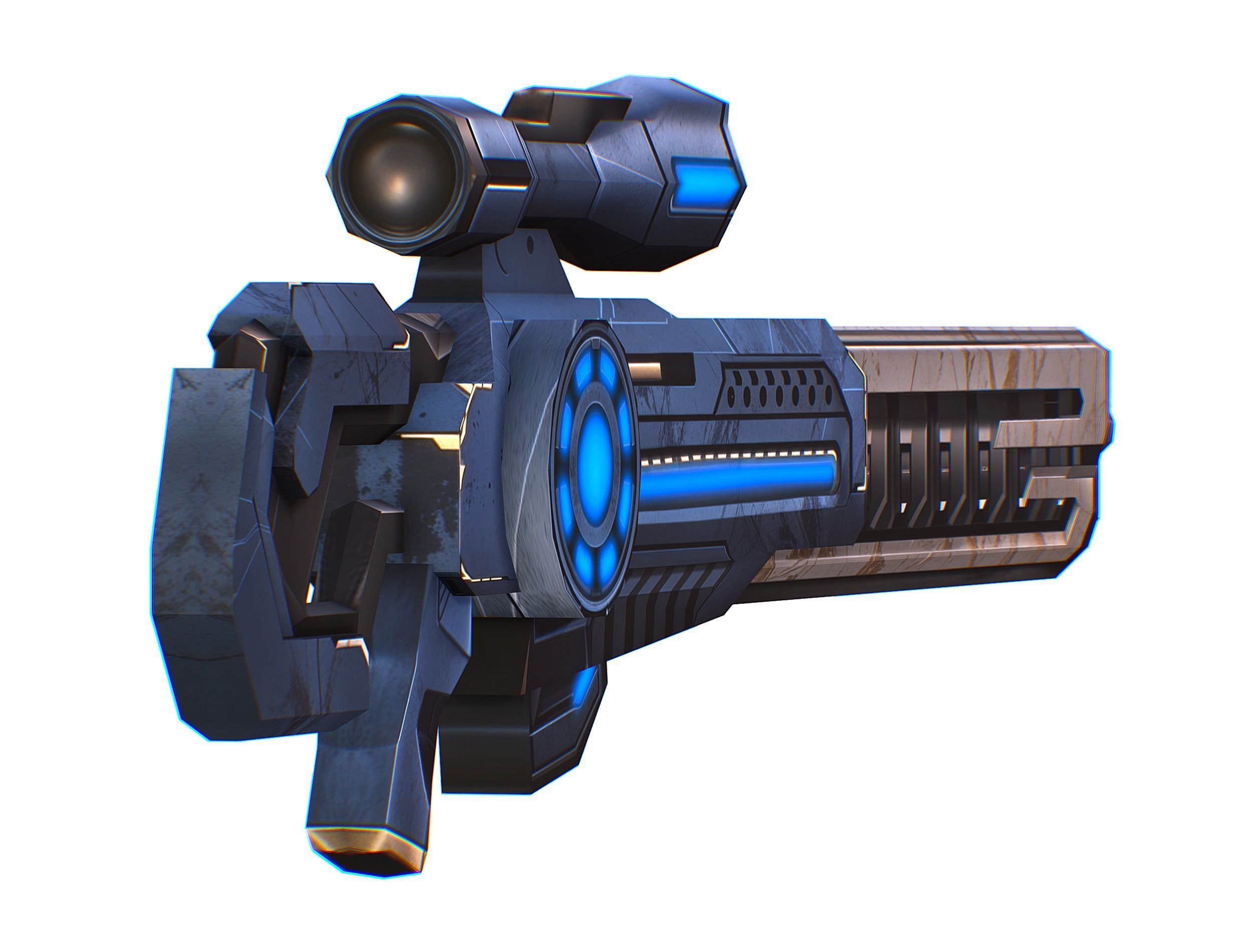 Weapons Set 4 Gun Pistol Assault rifle Sniper rifle machine gun 3D Model Collection_17