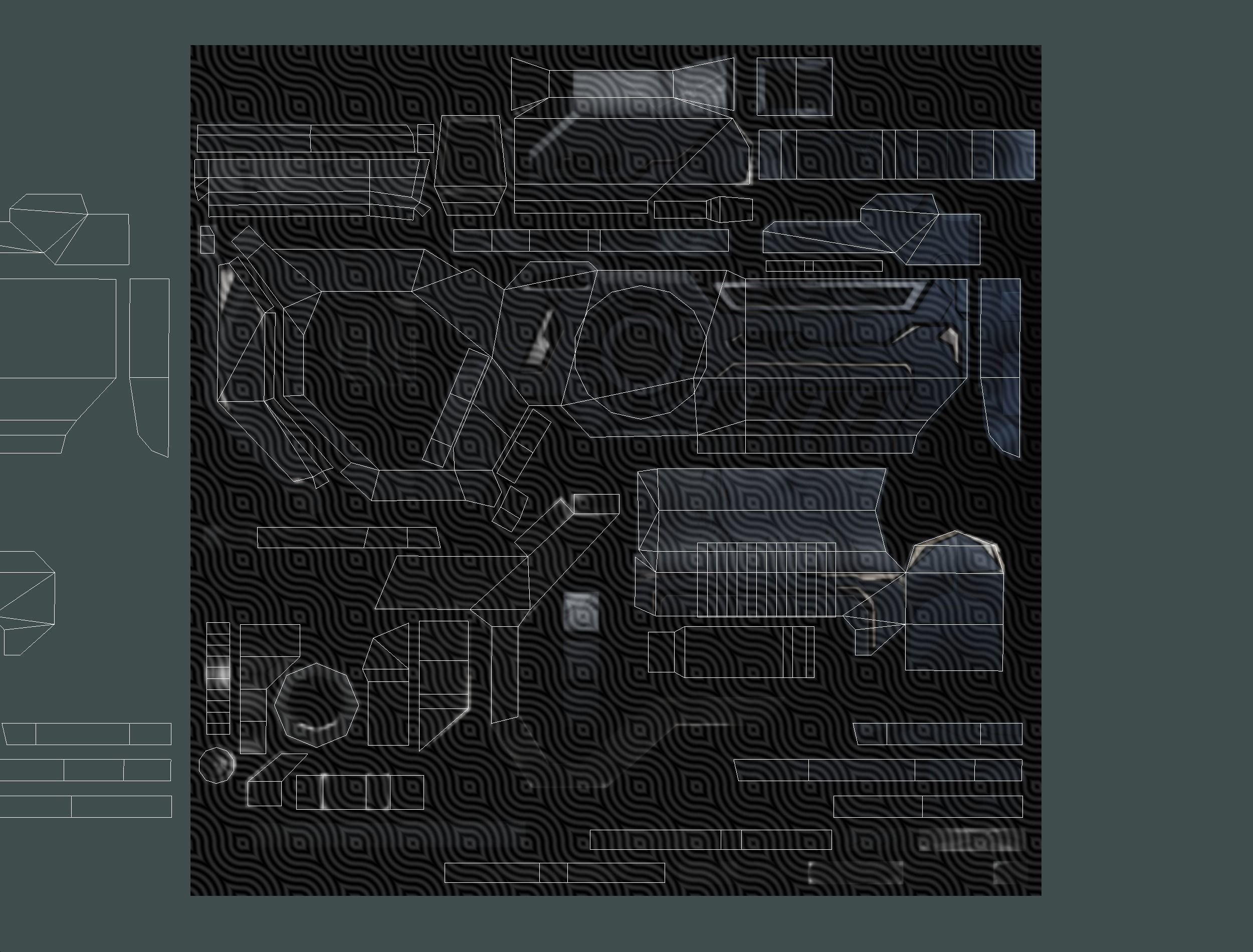 Weapons Set 4 Gun Pistol Assault rifle Sniper rifle machine gun 3D Model Collection_85