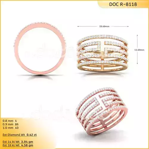 GOLD TWIST RING DOC-R8118 3D print model