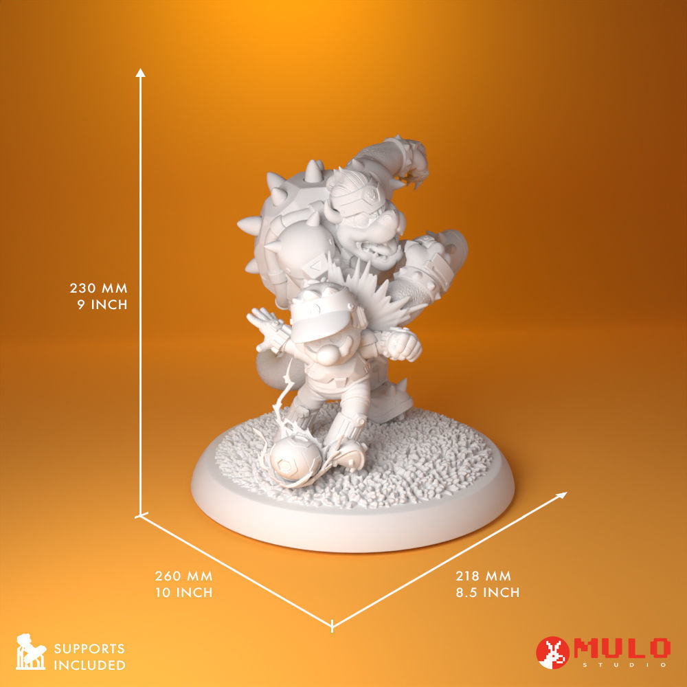 Striker Duo Mario and Bowser 3D print model_6