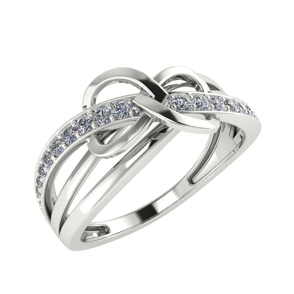 Light Weight Gold Diamond Ring DOC-R8121 3D print model_2