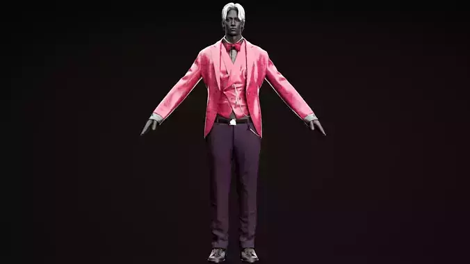 Men suit high poly