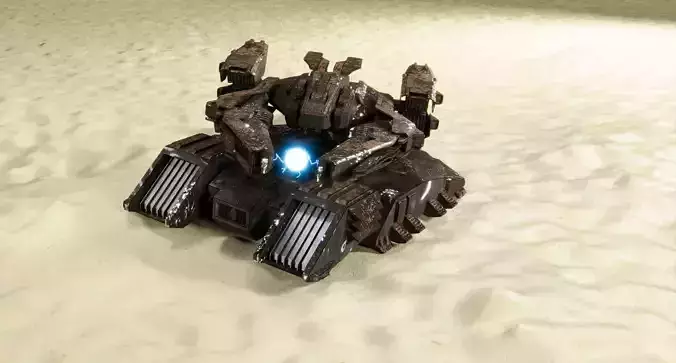 Abandoned future electromagnetic gun tank