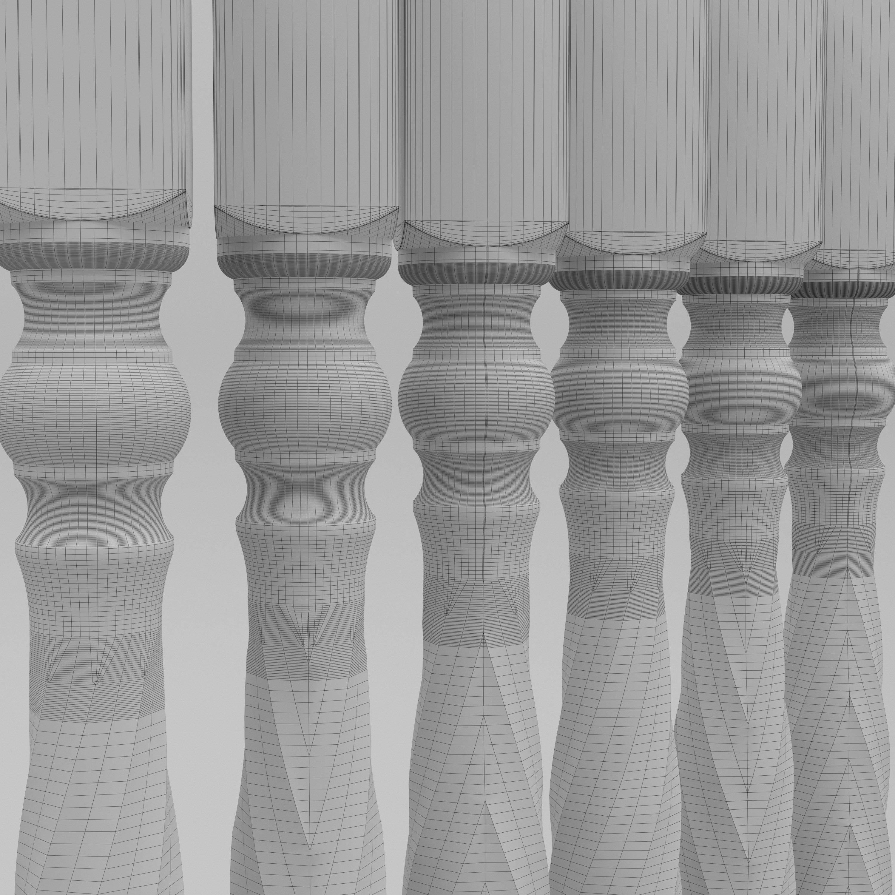 Carved Baluster 3D model_7