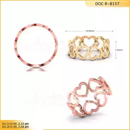 DIAMONDS RING -WITH HEART DOC-R8157