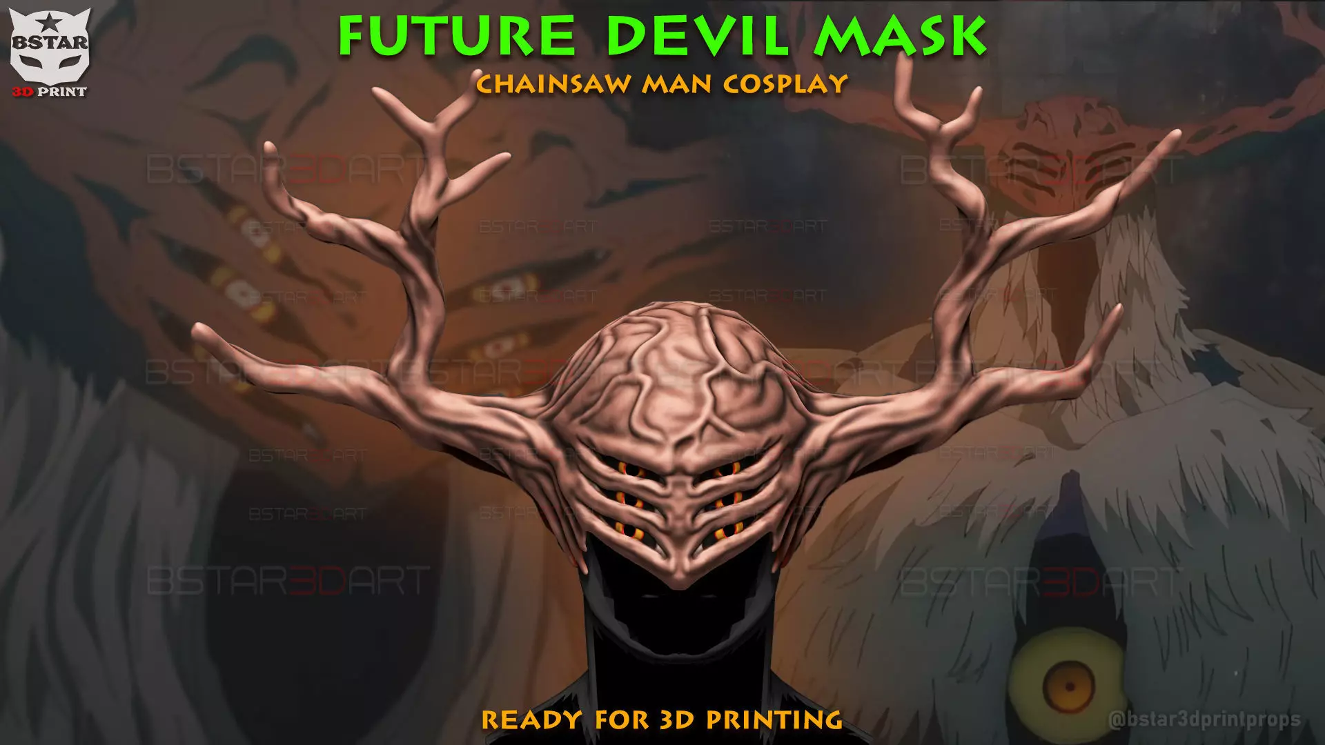 Future Devil Mask - Chainsawman Cosplay 3D print model