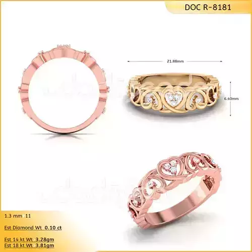 DIAMONDS RING -WITH HEART DOC-R8181