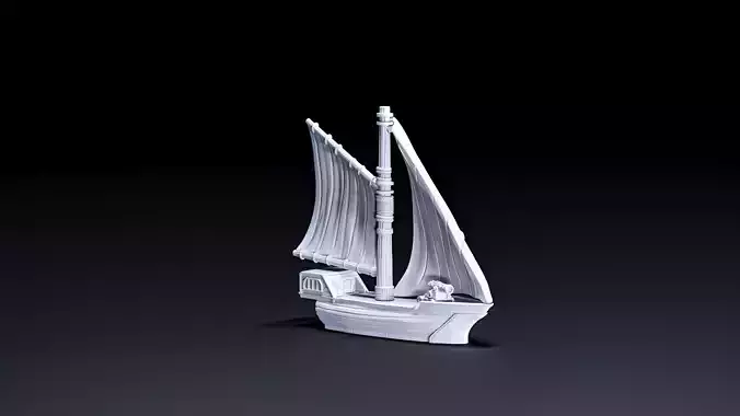 sloop ship 3D print model