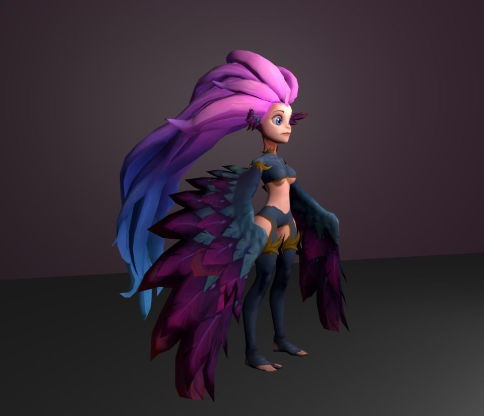 zoe harpy 3D model_3