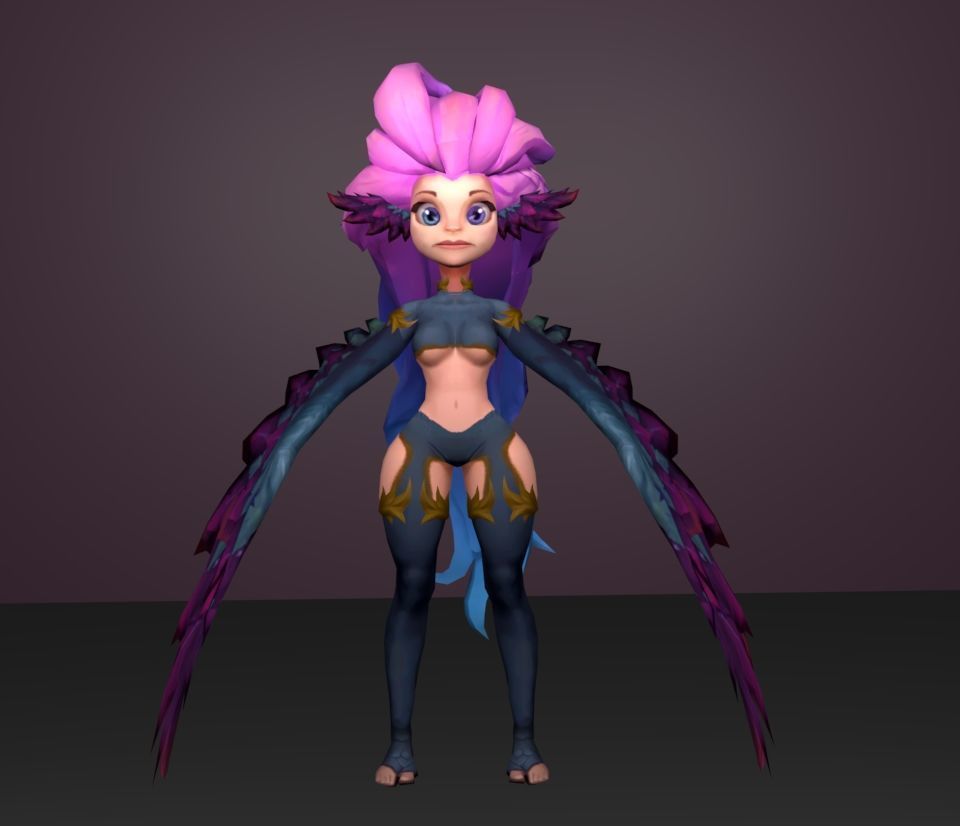 zoe harpy 3D model_1