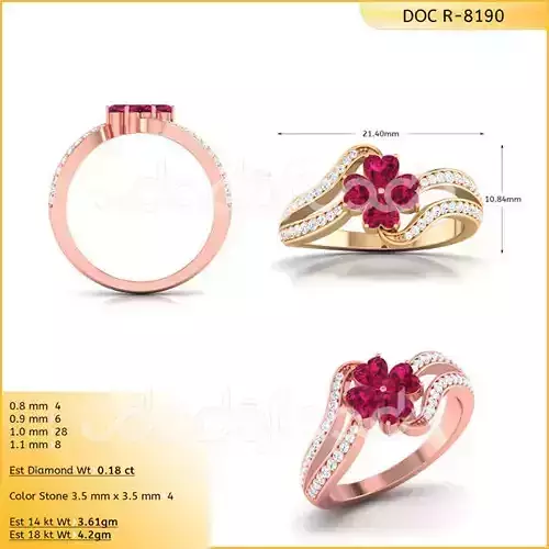 DIAMONDS RING -WITH HEART DOC-R8190