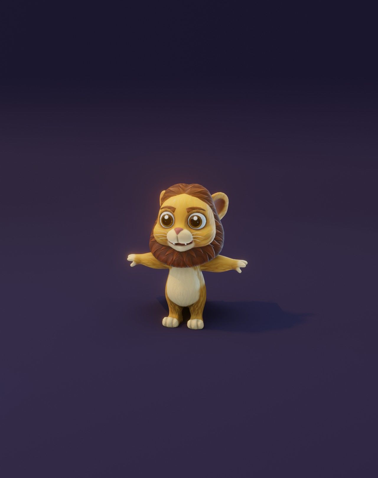 Cartoon Animated Lion and Fox 3D Model Collection Low-poly 3D model_38