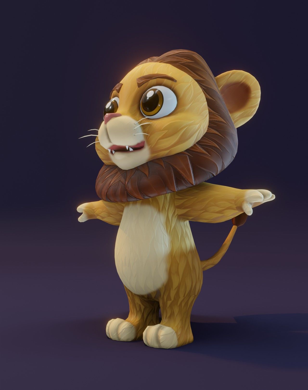Cartoon Animated Lion and Fox 3D Model Collection Low-poly 3D model_41