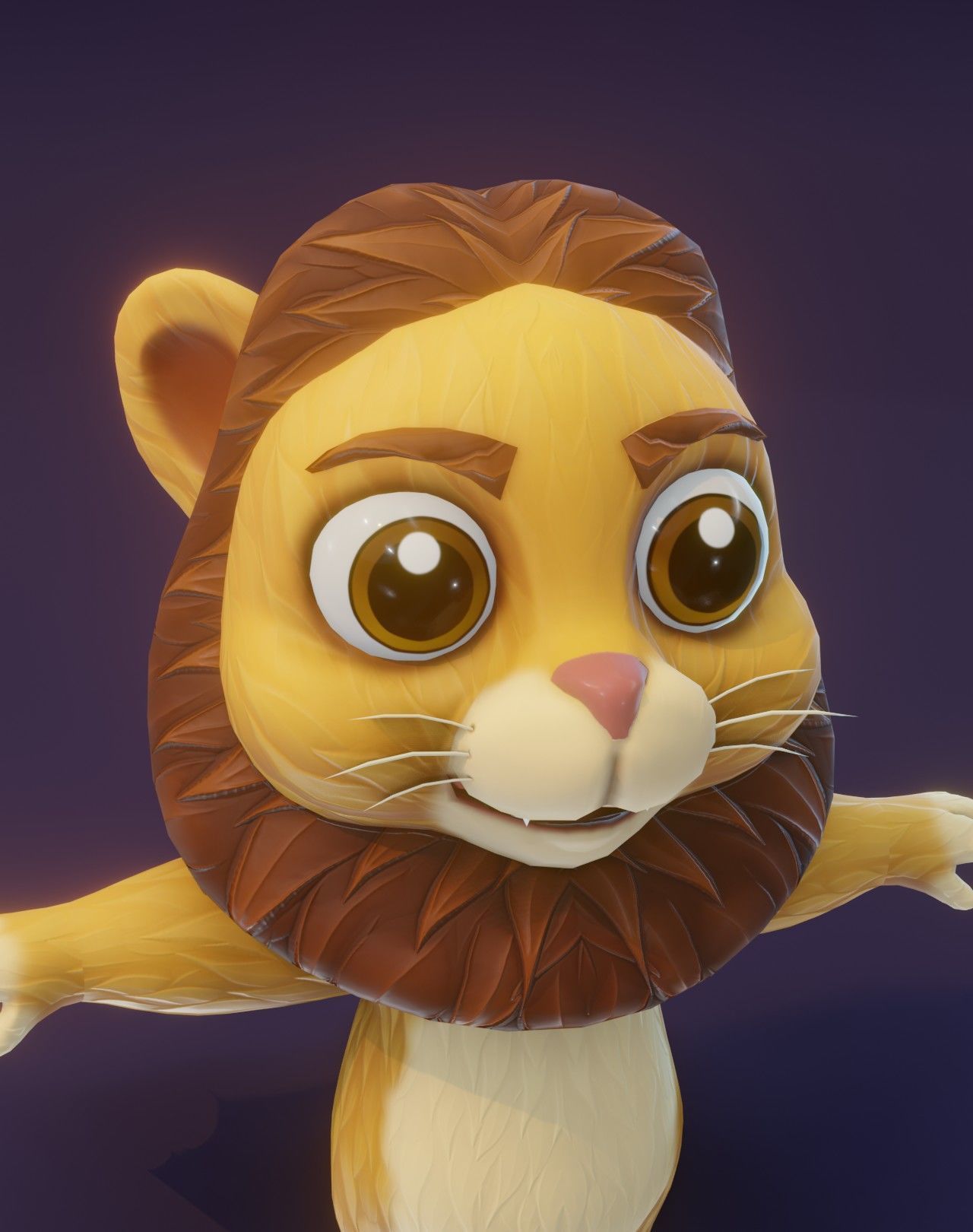 Cartoon Animated Lion and Fox 3D Model Collection Low-poly 3D model_29