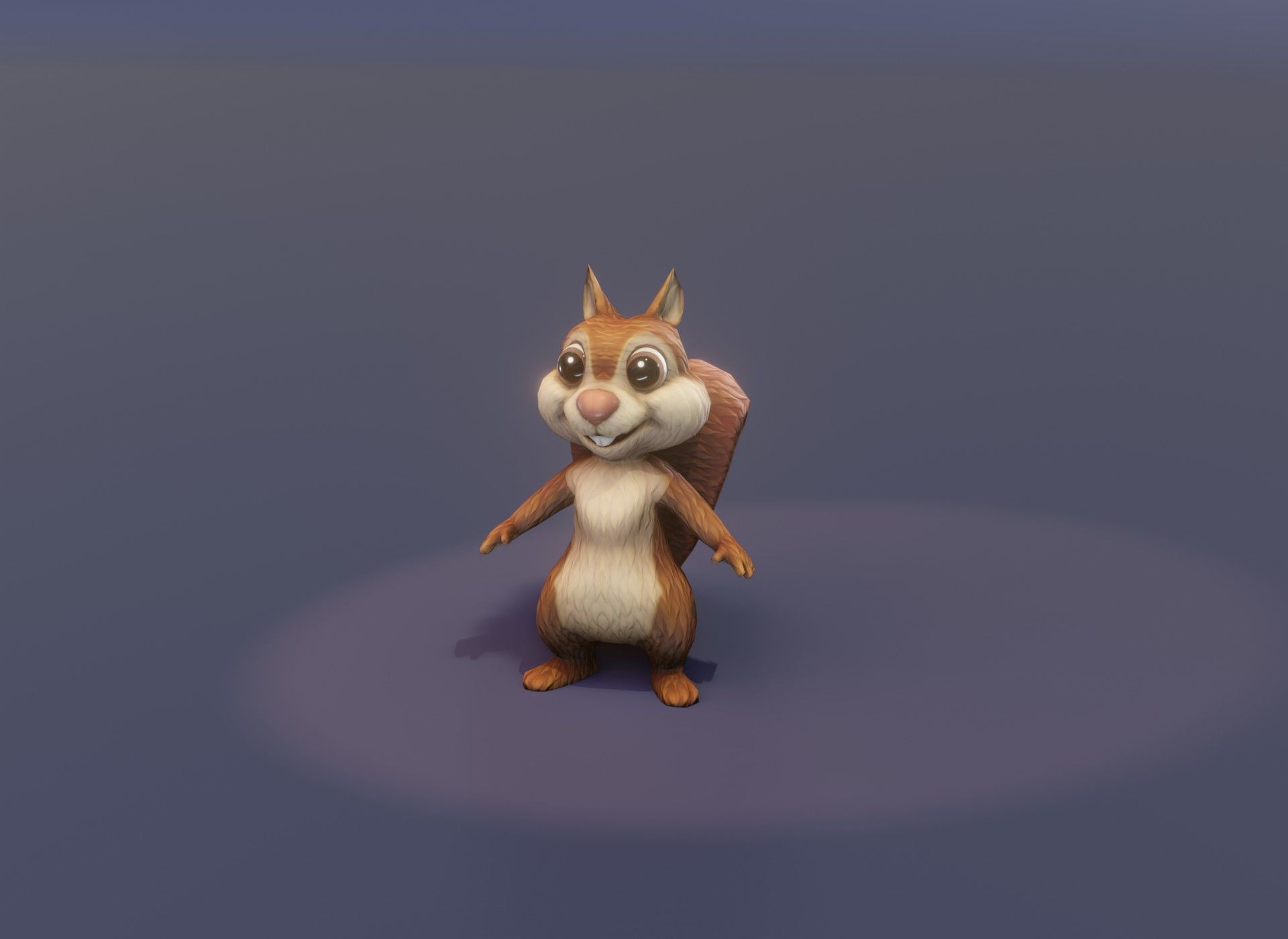 Cartoon Animated Ara Parrot and Squirrel 3D Model Collection Low-poly 3D model_30