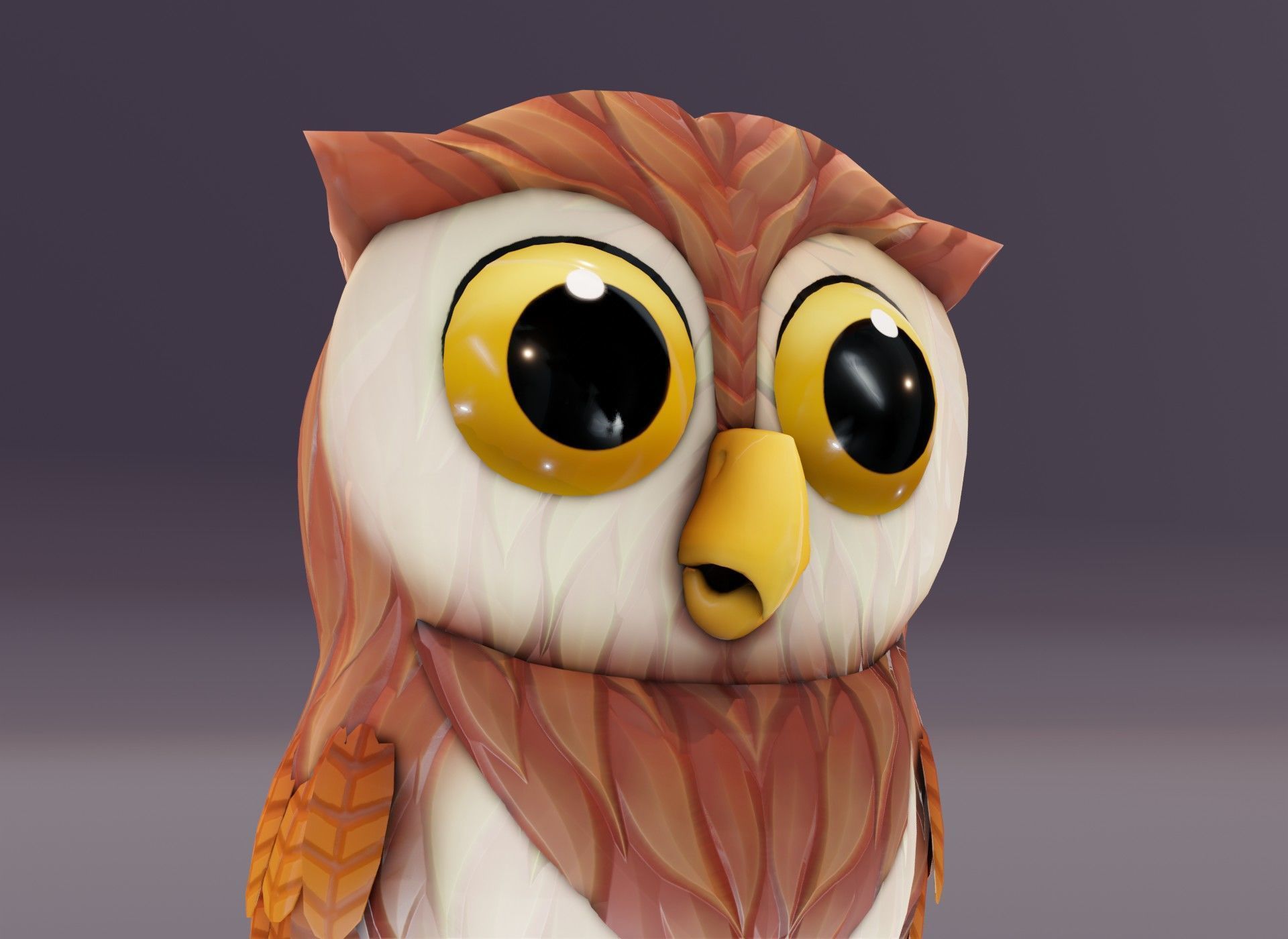 Cartoon Animated Owl and Ara Parrot 3D Model Collection Low-poly 3D model_38