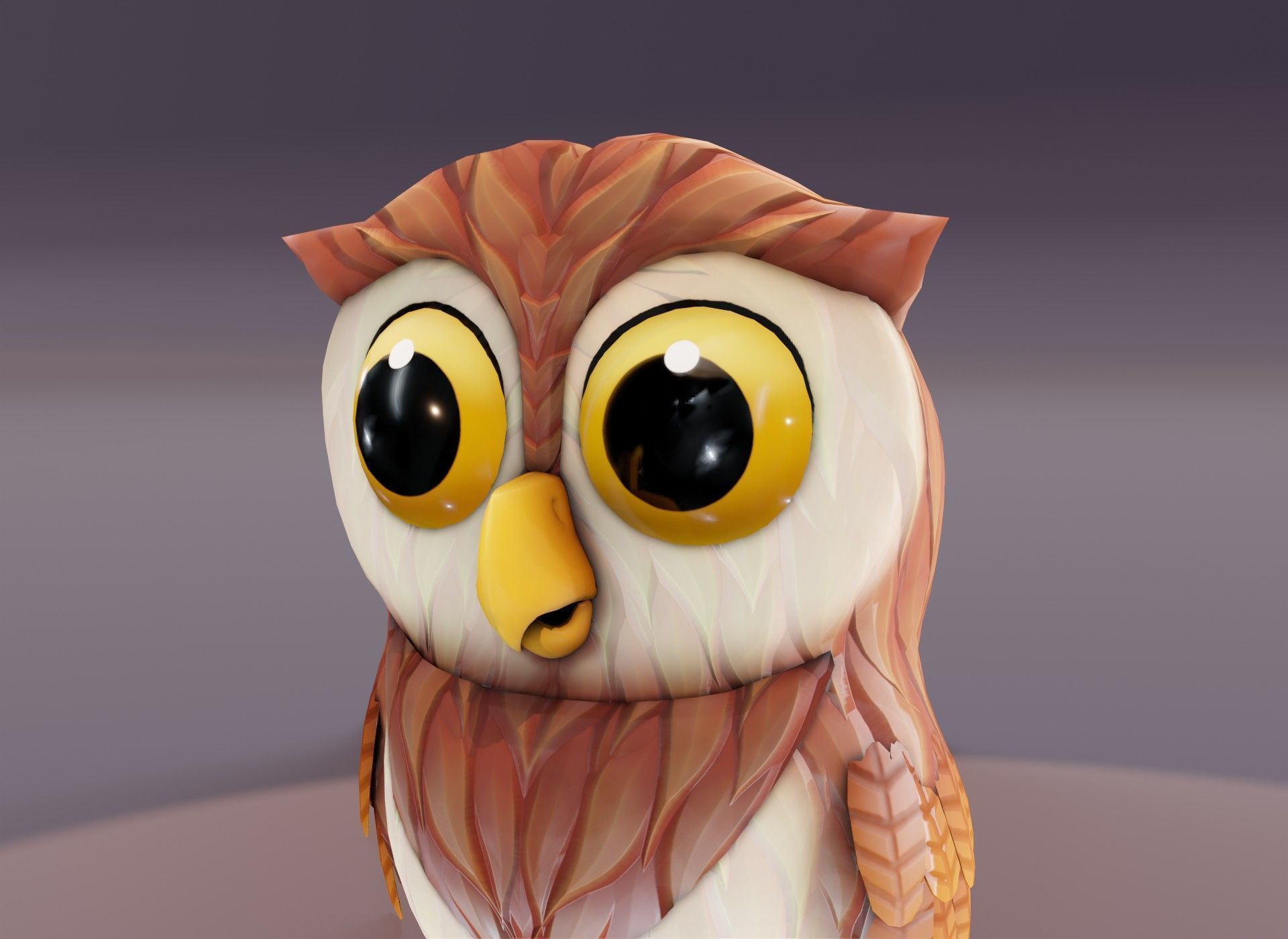 Cartoon Animated Owl and Ara Parrot 3D Model Collection Low-poly 3D model_29